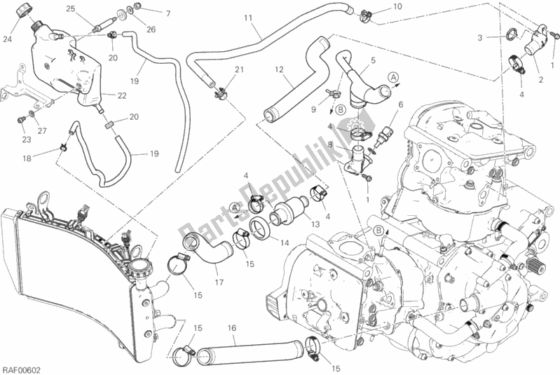 Alle onderdelen voor de Koelsysteem van de Ducati Supersport 937 2018