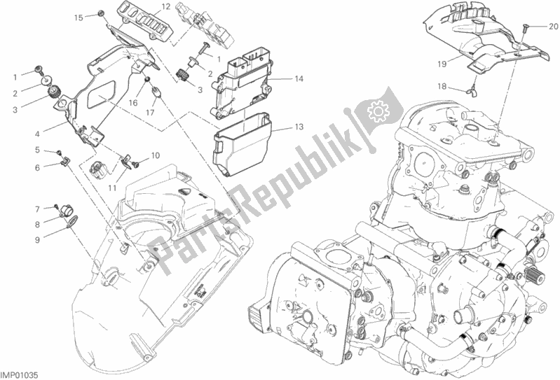 All parts for the Engine Control Unit of the Ducati Supersport 937 2018