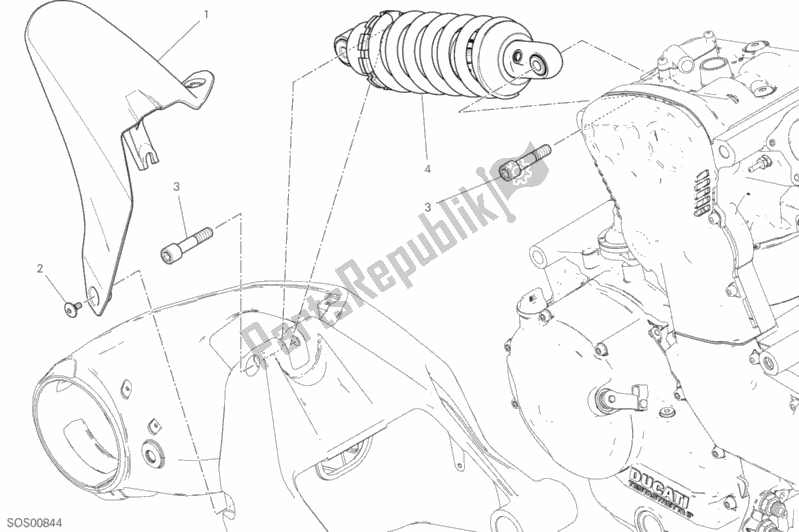 Toutes les pièces pour le Sospensione Posteriore du Ducati Supersport 937 2018
