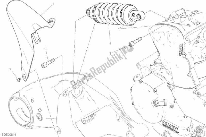Tutte le parti per il Sospensione Posteriore del Ducati Supersport 937 2018