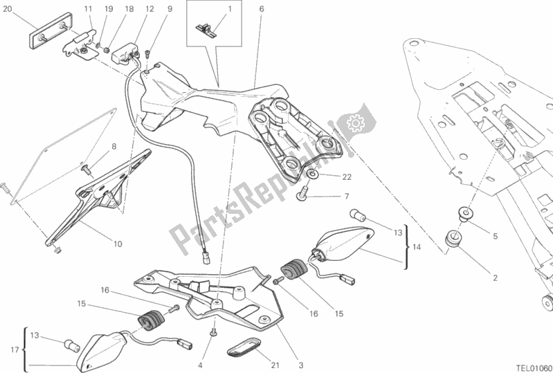 Alle onderdelen voor de 28b - Plaathouder van de Ducati Supersport 937 2019