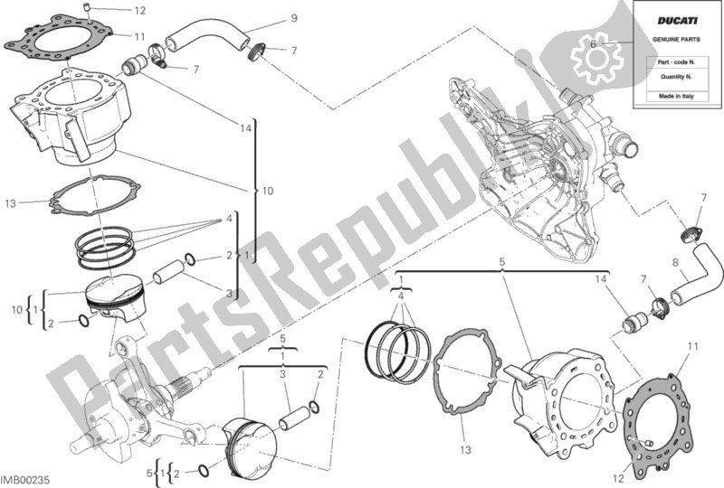 Tutte le parti per il Cilindri - Pistoni del Ducati Supersport 937 2019