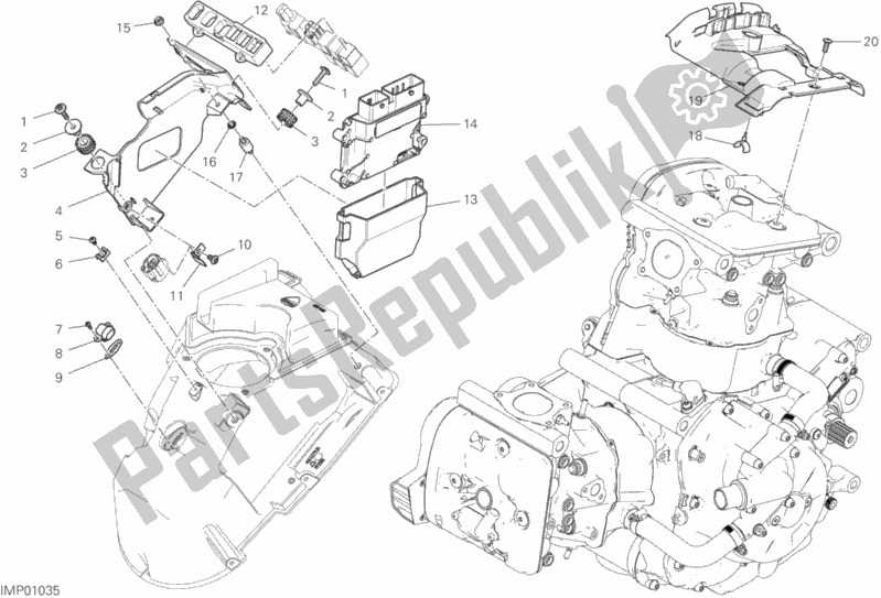 All parts for the Engine Control Unit of the Ducati Supersport 937 2019