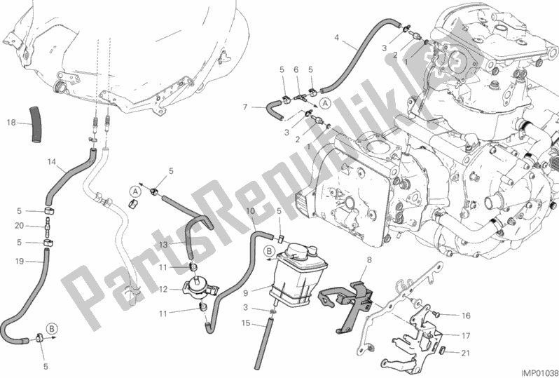 Toutes les pièces pour le Cartouche De Tuyau à Air Chaud du Ducati Supersport 937 2019