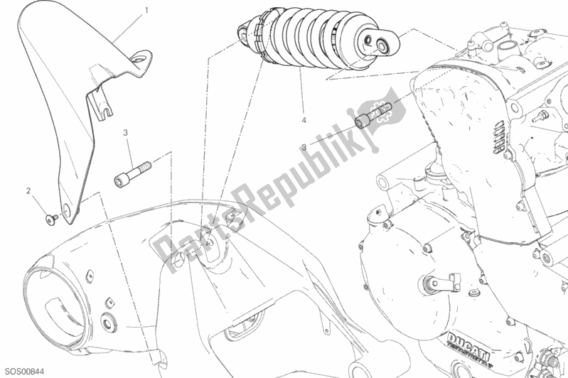 All parts for the Sospensione Posteriore of the Ducati Supersport 937 2019