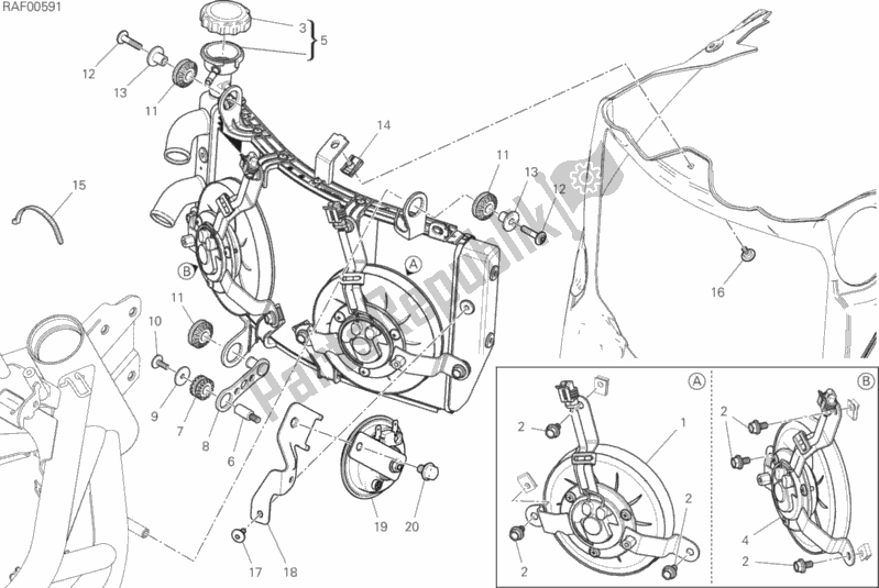 Todas las partes para Enfriador De Agua de Ducati Supersport 937 2019