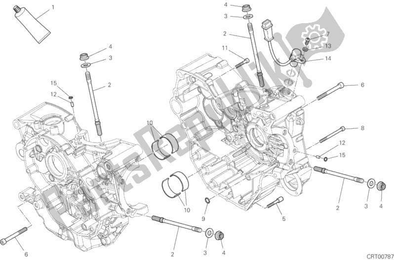 All parts for the 10a - Half-crankcases Pair of the Ducati Supersport 937 2020