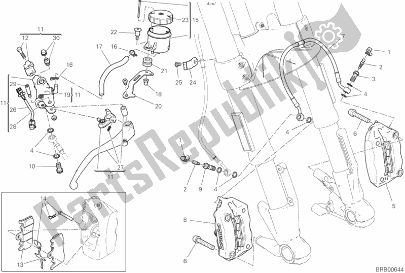 Todas las partes para Sistema De Freno Delantero de Ducati Supersport 937 2020
