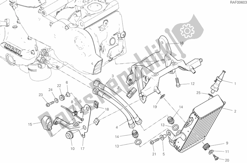 Toutes les pièces pour le Refroidisseur D'huile du Ducati Supersport 937 2020