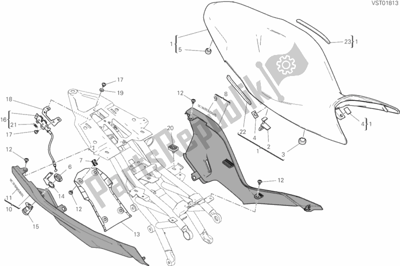 All parts for the Seat of the Ducati Supersport 937 2020