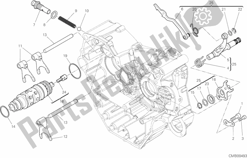 All parts for the Shift Cam - Fork of the Ducati Supersport 937 2020