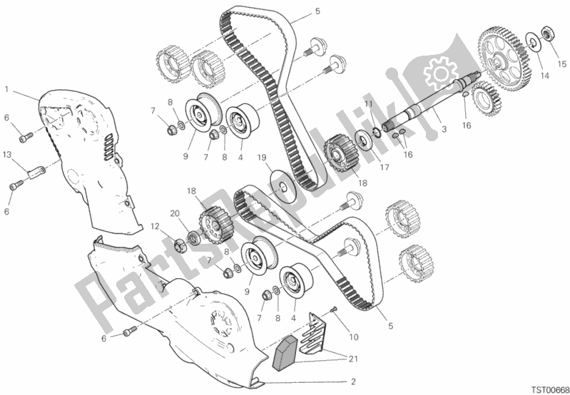 All parts for the Timing System of the Ducati Supersport 937 2020