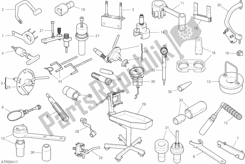 All parts for the Workshop Service Tools (engine) of the Ducati Supersport 937 2020