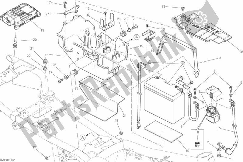 Todas las partes para Soporte De La Batería de Ducati Scrambler Sixty2 400 2016