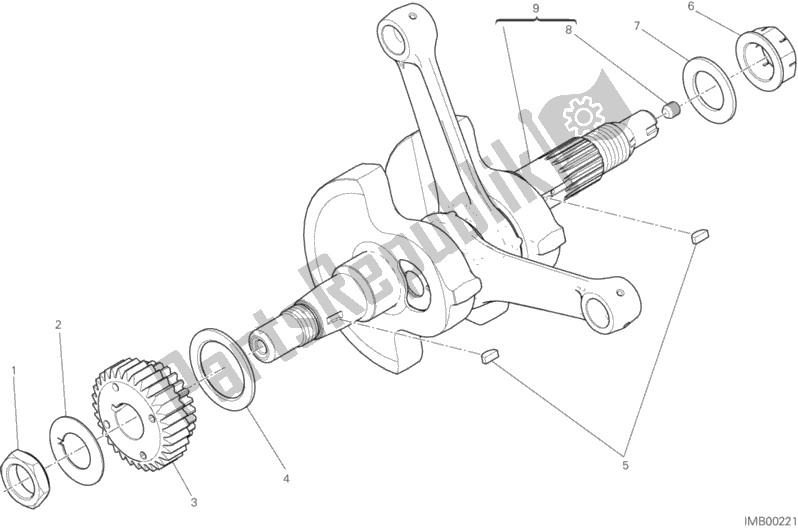Alle onderdelen voor de Drijfstangen van de Ducati Scrambler Sixty2 400 2016