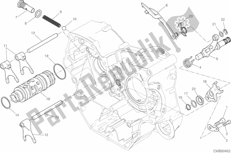 All parts for the Shift Cam - Fork of the Ducati Scrambler Sixty2 400 2016