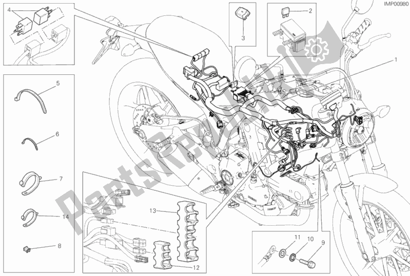 Todas las partes para Arnés De Cableado de Ducati Scrambler Sixty2 400 2016