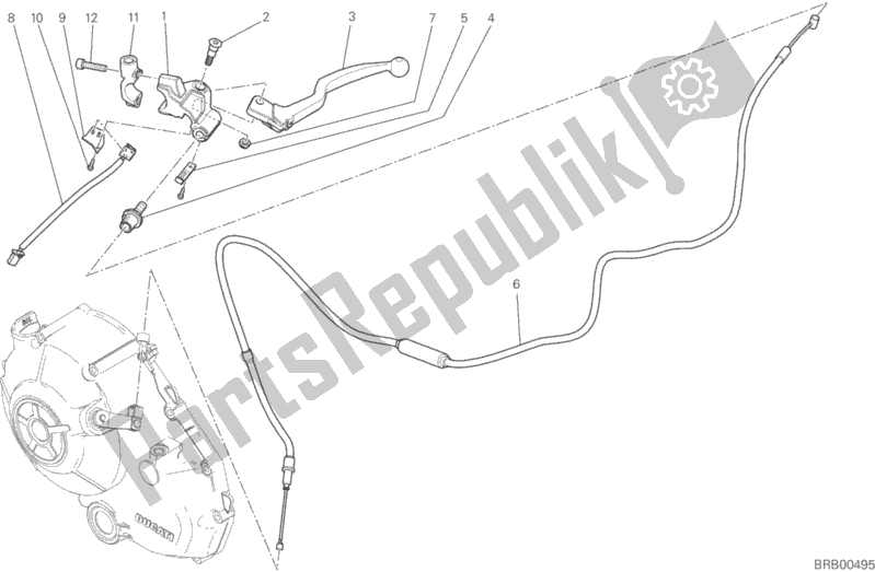 All parts for the Clutch Control of the Ducati Scrambler Sixty2 400 2017