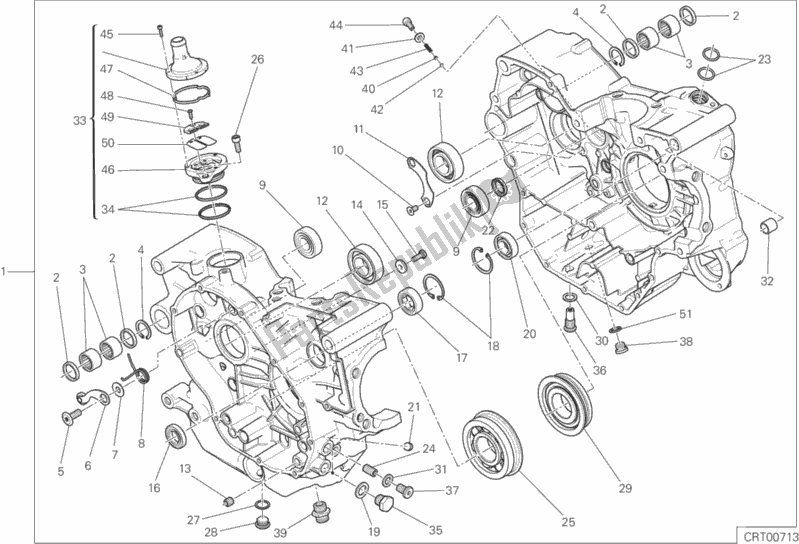 Toutes les pièces pour le Paire Complète De Demi-carters du Ducati Scrambler Sixty2 400 2017