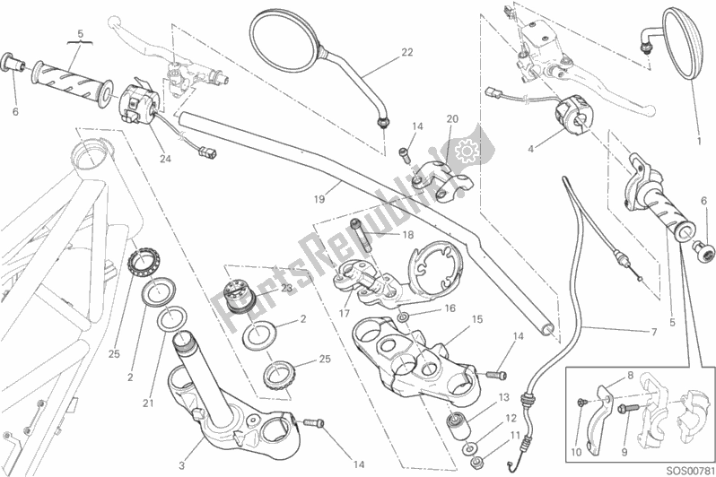 Alle onderdelen voor de Stuur En Bedieningselementen van de Ducati Scrambler Sixty2 400 2017