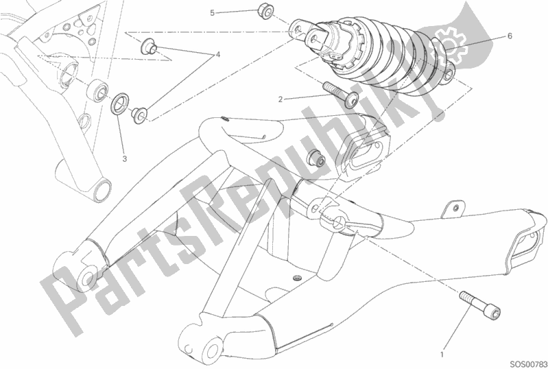 Todas las partes para Sospensione Posteriore de Ducati Scrambler Sixty2 400 2017