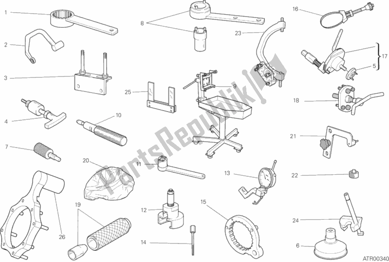 Toutes les pièces pour le Outils De Service D'atelier, Moteur du Ducati Scrambler Sixty2 400 2017 Toutes les pièces pour le Outils De Service D'atelier, Moteur du Ducati Scrambler Sixty2 400 2017
