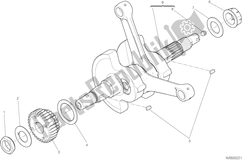 All parts for the Connecting Rods of the Ducati Scrambler Sixty2 400 2018