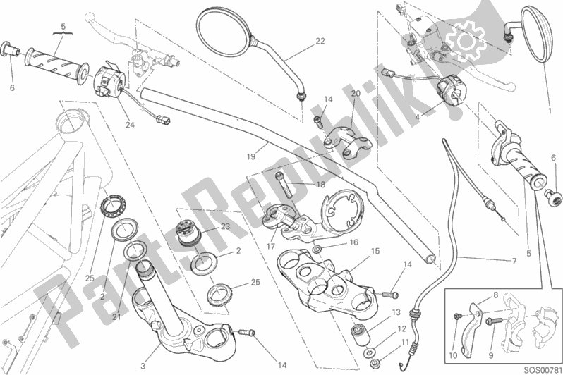 All parts for the Handlebar And Controls of the Ducati Scrambler Sixty2 400 2018