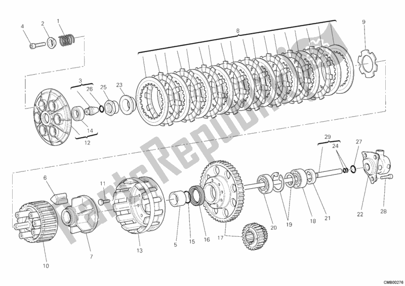 Tutte le parti per il Frizione del Ducati Streetfighter 1100 2010