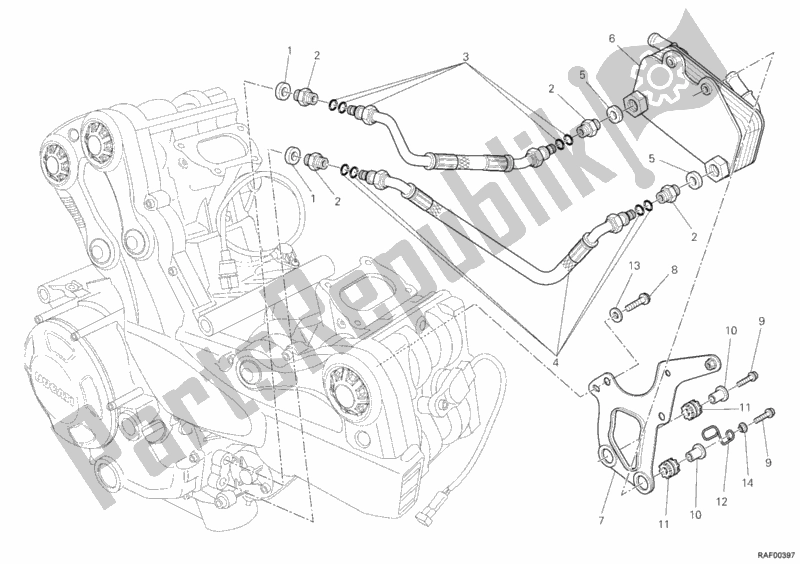 Todas las partes para Enfriador De Aceite de Ducati Streetfighter 1100 2010