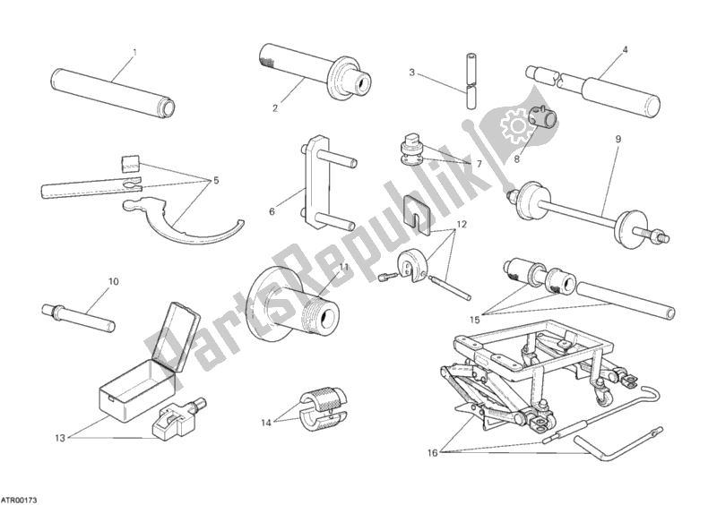 All parts for the Workshop Service Tools, Frame of the Ducati Streetfighter 1100 2010