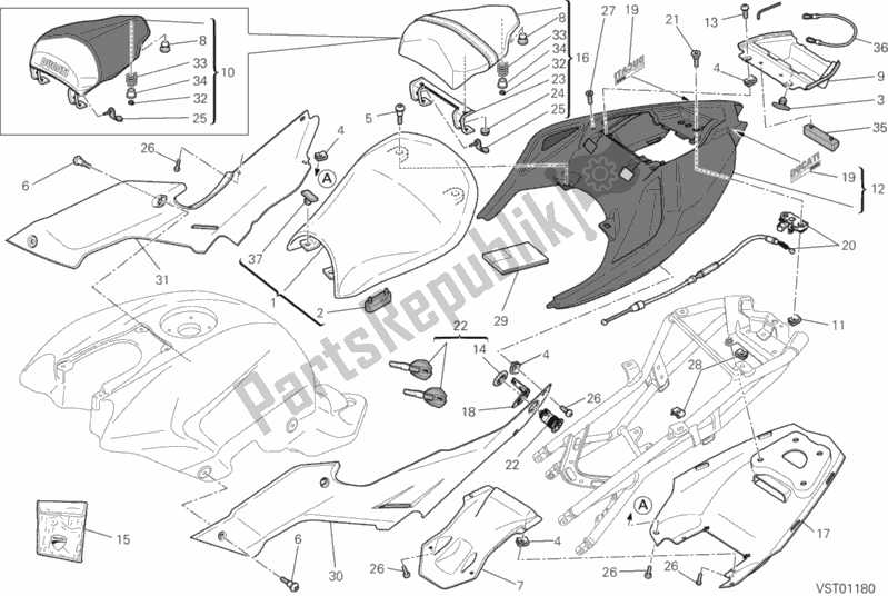 Tutte le parti per il Posto A Sedere del Ducati Streetfighter 1100 2011