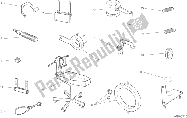 All parts for the 001 - Workshop Service Tools, Engine of the Ducati Diavel Xdiavel 1260 2016