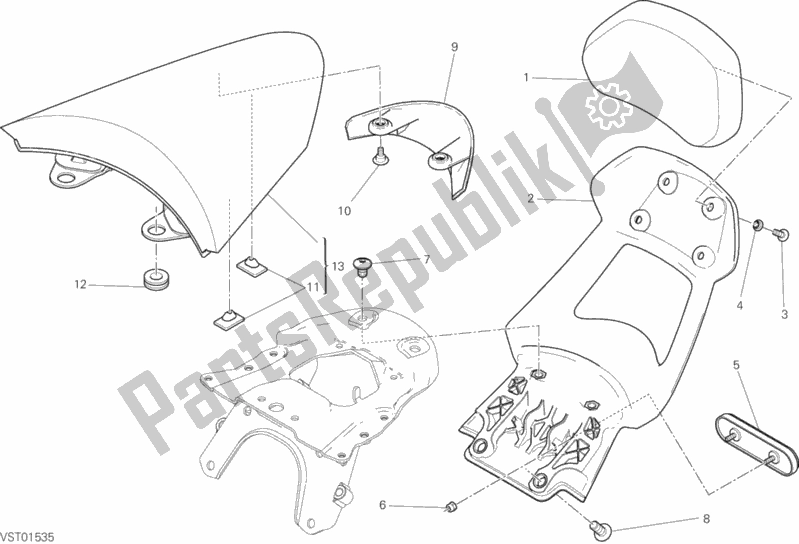 Todas as partes de Acessórios do Ducati Diavel Xdiavel 1260 2016