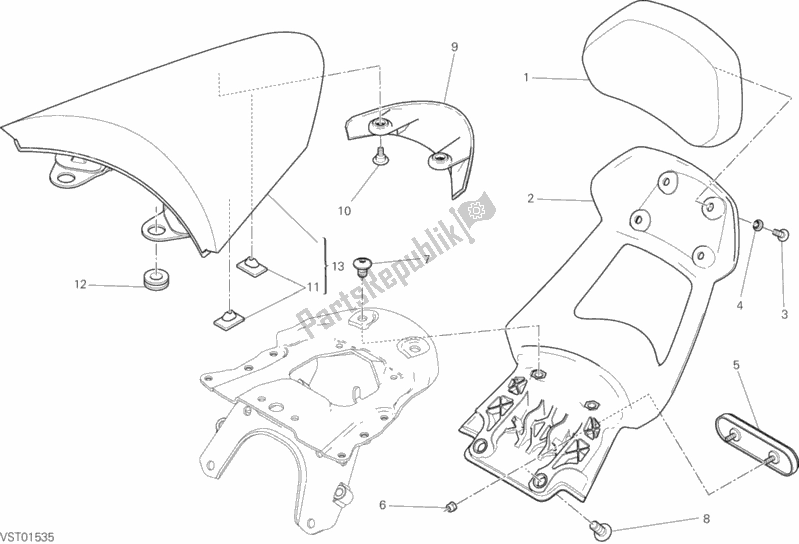 Alle onderdelen voor de Accessoires van de Ducati Diavel Xdiavel 1260 2016