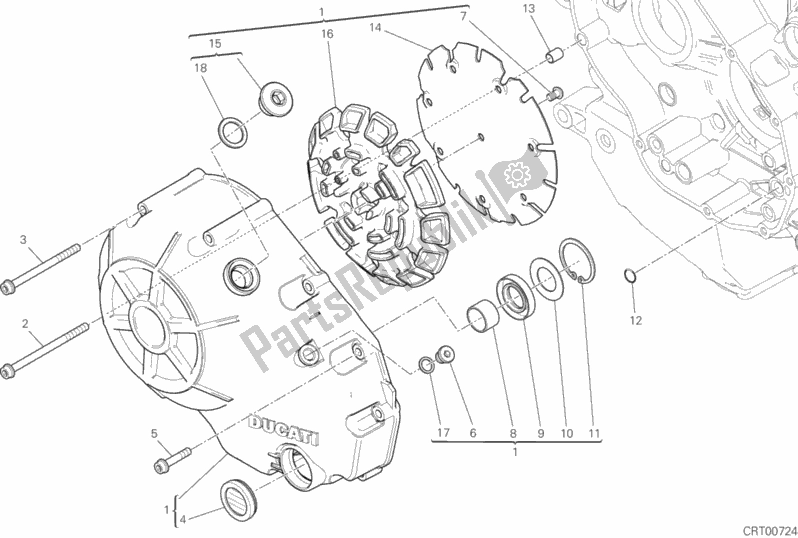 Todas las partes para Tapa Del Embrague de Ducati Diavel Xdiavel 1260 2016