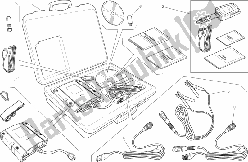 Alle onderdelen voor de Dds (2) Tester van de Ducati Diavel Xdiavel 1260 2016