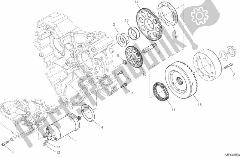 Alle onderdelen voor de Elektrisch Starten En Ontsteken van de Ducati Diavel Xdiavel 1260 2016