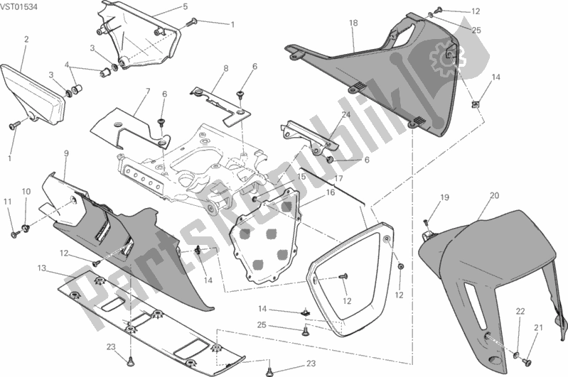 Toutes les pièces pour le Carénage du Ducati Diavel Xdiavel 1260 2016