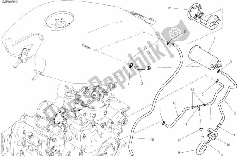 Alle onderdelen voor de Heteluchtpijpje van de Ducati Diavel Xdiavel 1260 2016