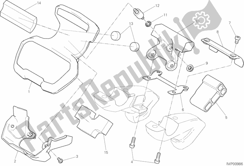 Alle onderdelen voor de Instrumentenpaneel van de Ducati Diavel Xdiavel 1260 2016