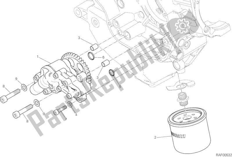 Toutes les pièces pour le Pompe à Huile - Filtre du Ducati Diavel Xdiavel 1260 2016