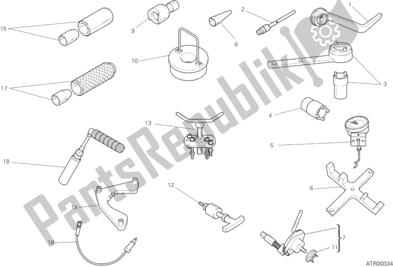 All parts for the 01a - Workshop Service Tools, Engine of the Ducati Diavel Xdiavel 1260 2017