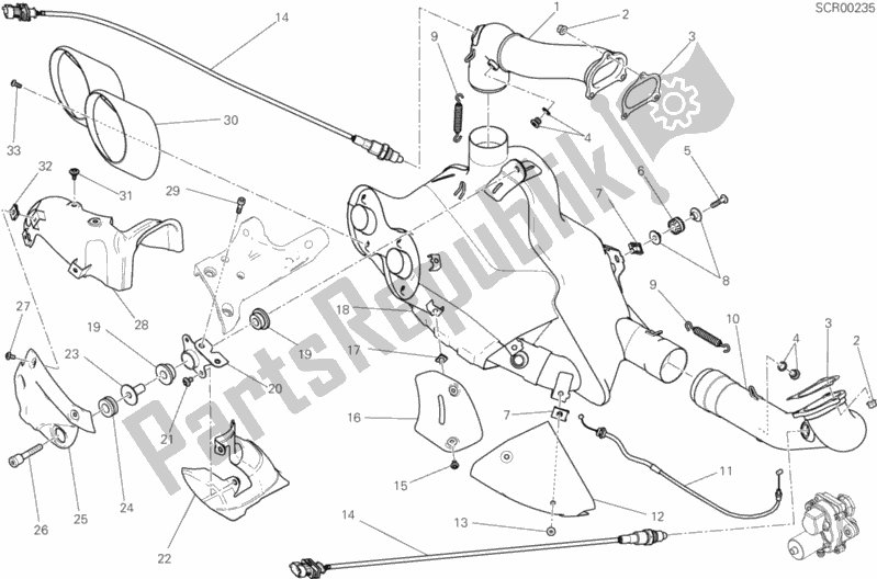 Wszystkie części do System Wydechowy Ducati Diavel Xdiavel 1260 2018