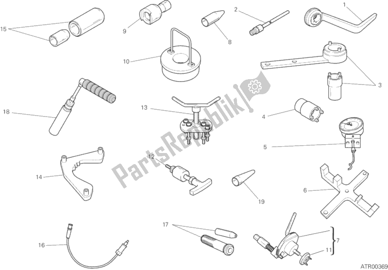 Tutte le parti per il 01a - Attrezzi Di Servizio Per Officina, Motore del Ducati Diavel Xdiavel 1260 2019
