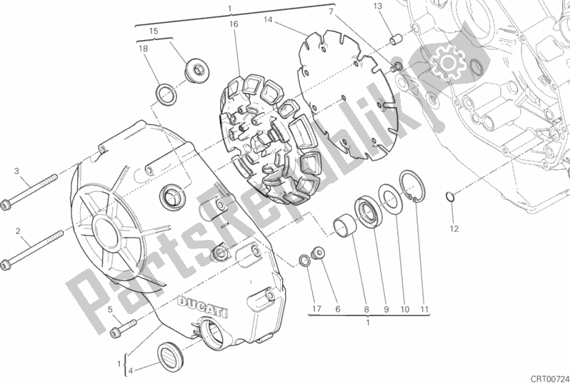 Todas las partes para Tapa Del Embrague de Ducati Diavel Xdiavel 1260 2019