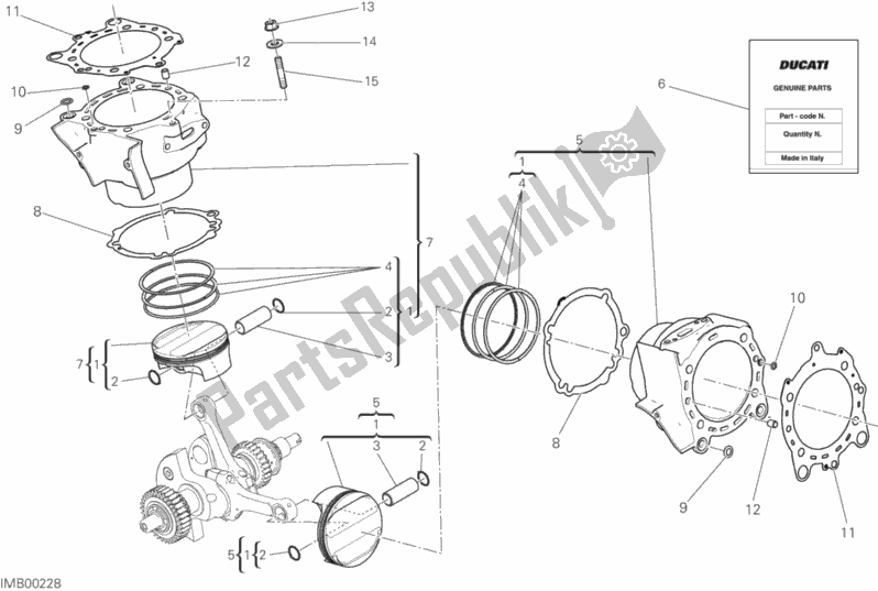 Todas las partes para Cilindros - Pistones de Ducati Diavel Xdiavel 1260 2019