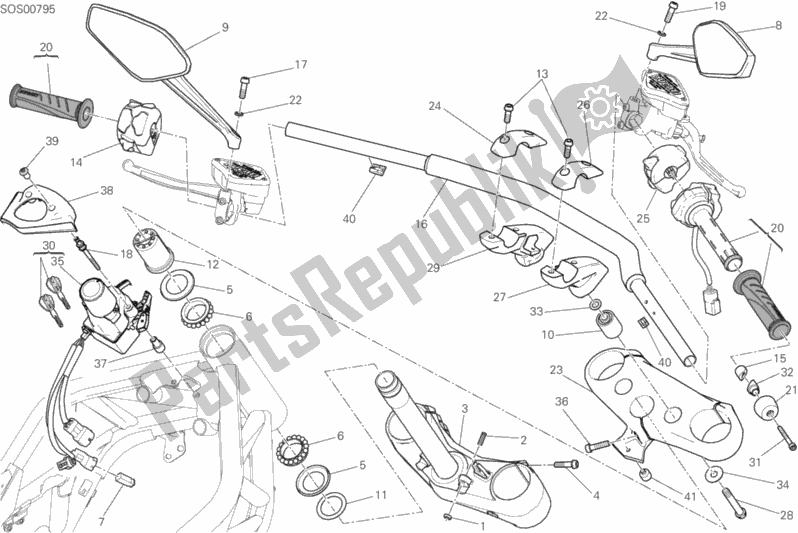 Todas las partes para Manillar de Ducati Diavel Xdiavel 1260 2019