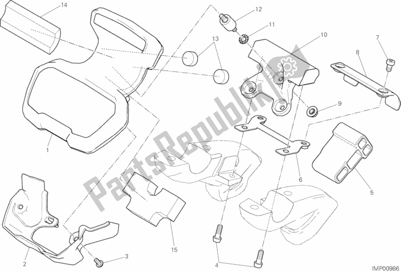 Alle onderdelen voor de Instrumentenpaneel van de Ducati Diavel Xdiavel 1260 2019