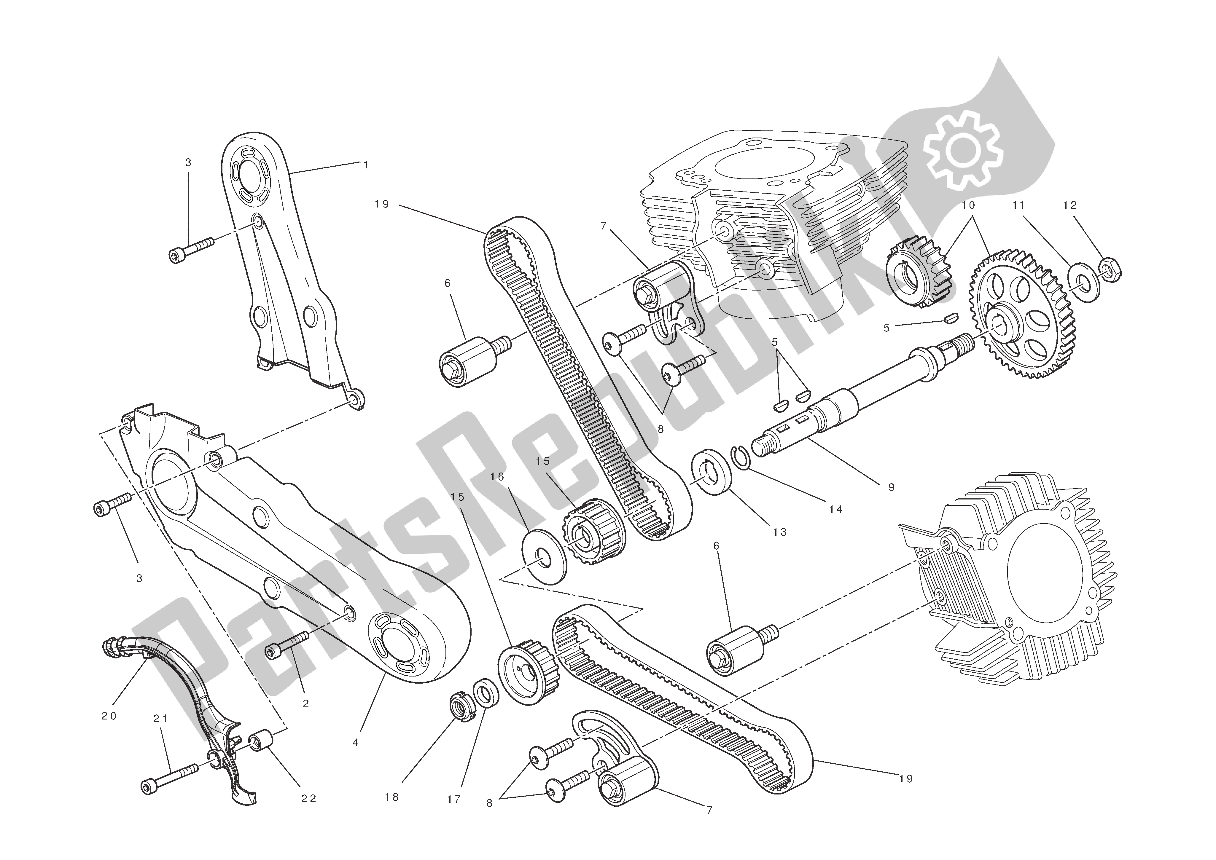 Alle onderdelen voor de Timing Systeem van de Ducati Monster 1100 2012